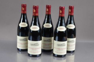 Five bottles of Mazoyeres Chambertin Grand Cru 2001,
