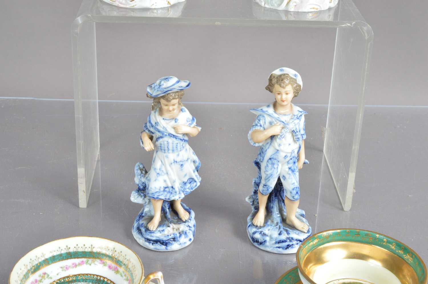 Four early 20th Century German Volkstedt porcelain figures, - Image 3 of 3