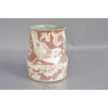 An Arts Crafts style pottery vase in the manner of William de Morgan,