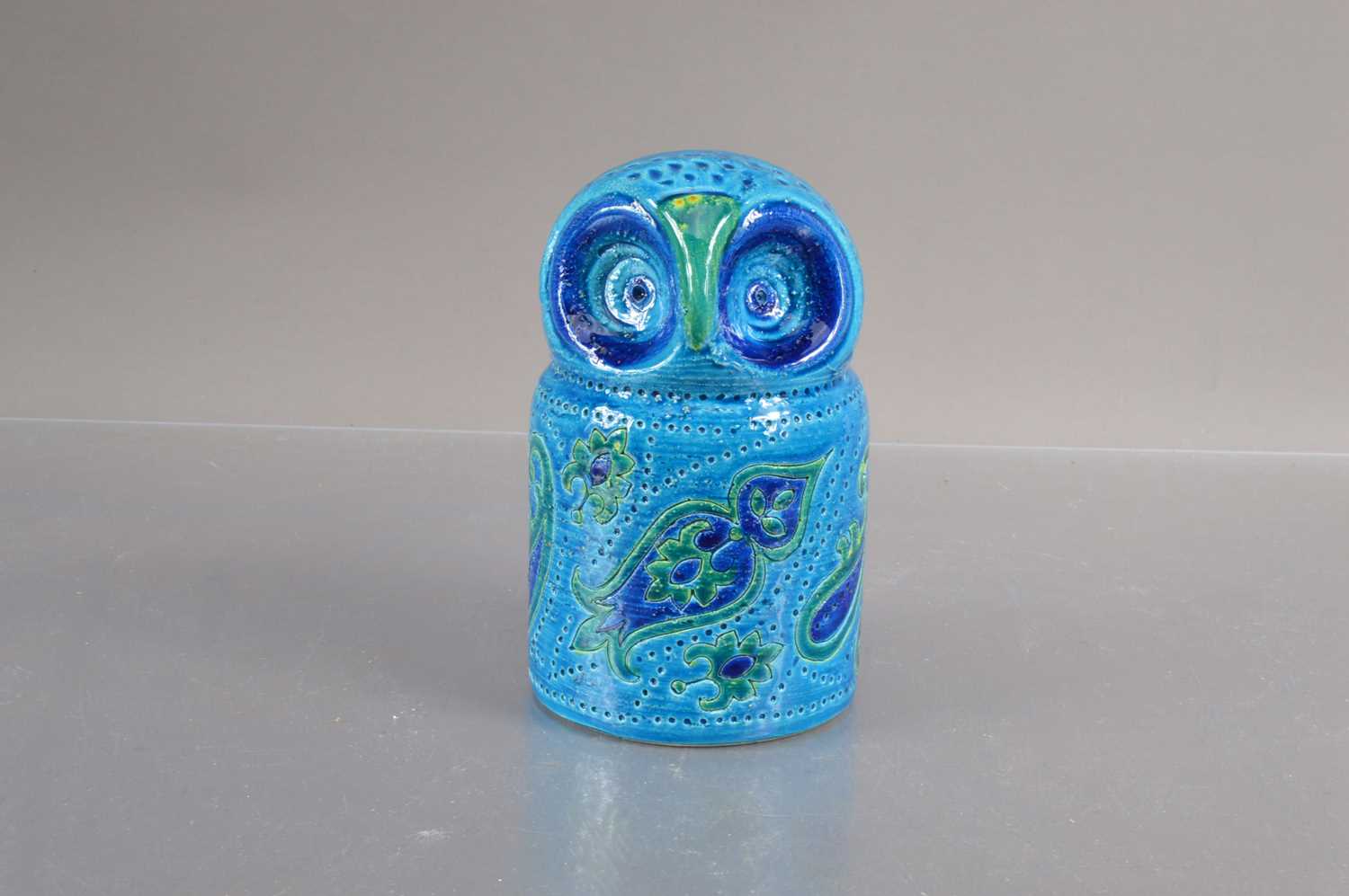 Mid-century modern Bittosi Italy art pottery owl moneybox,