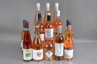 Fifteen bottles of Rosé wine,