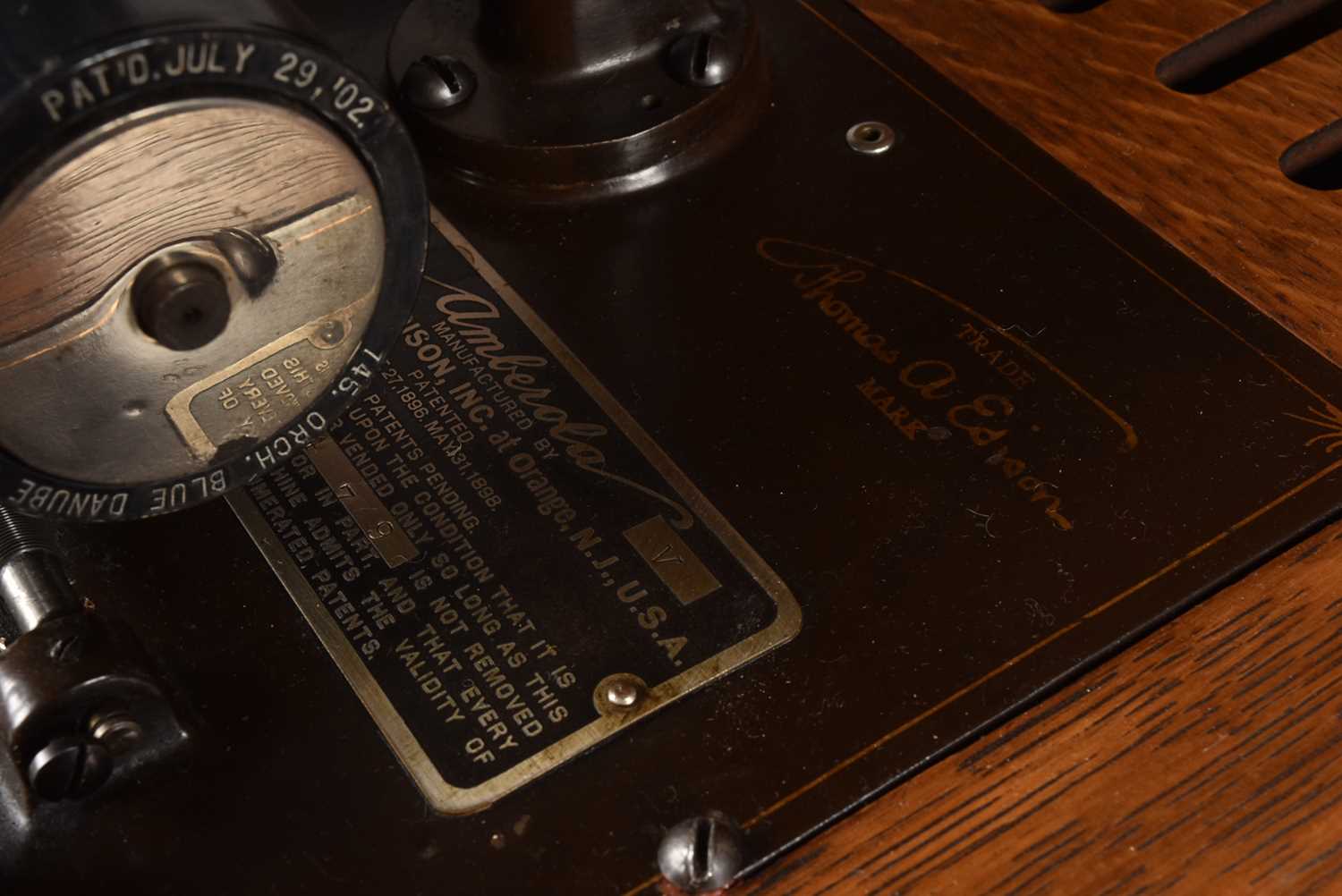 An Edison Amberola V Phonograph, - Image 2 of 5
