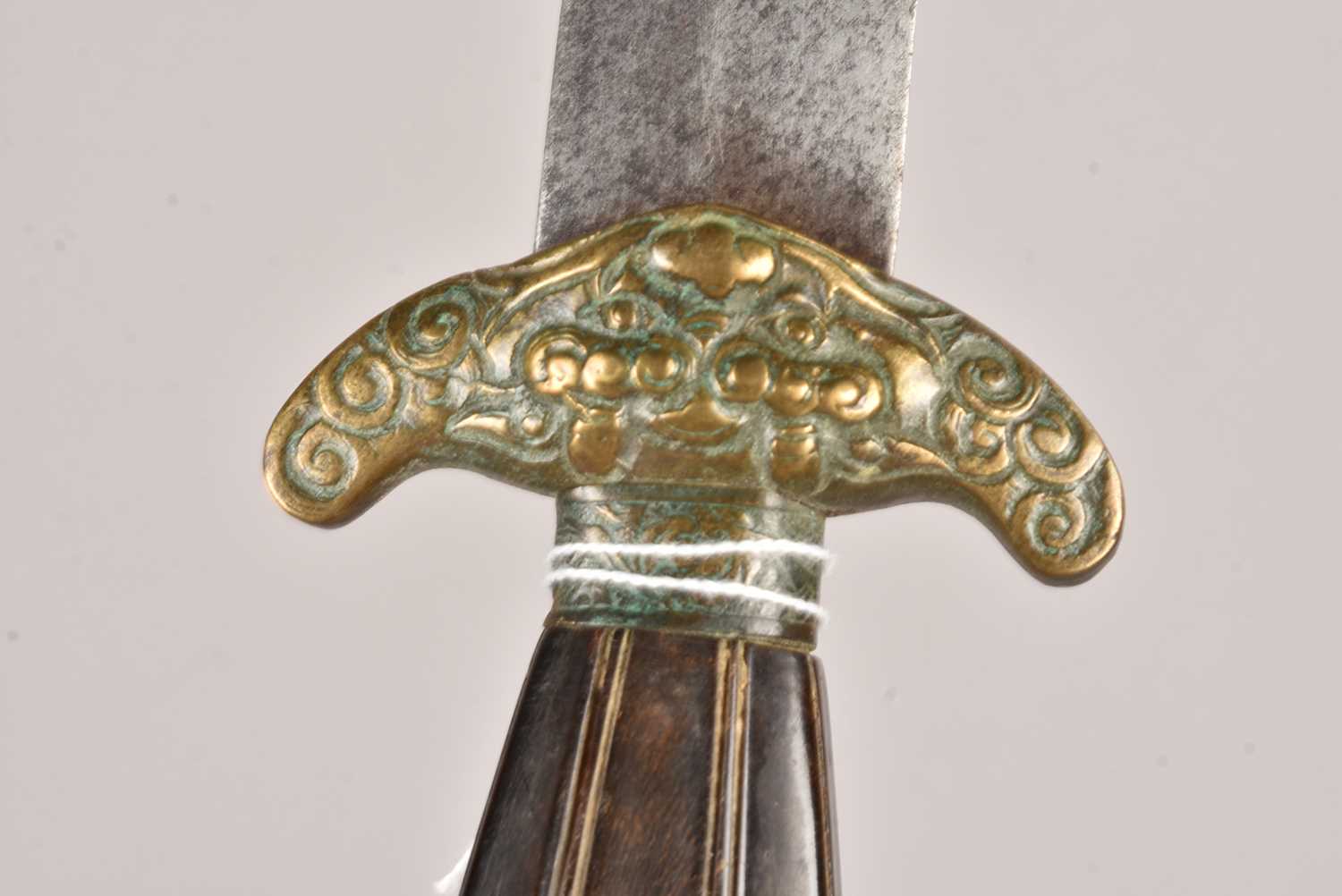 A Chinese Shuang Jian Double Edged Short Sword, - Image 5 of 7