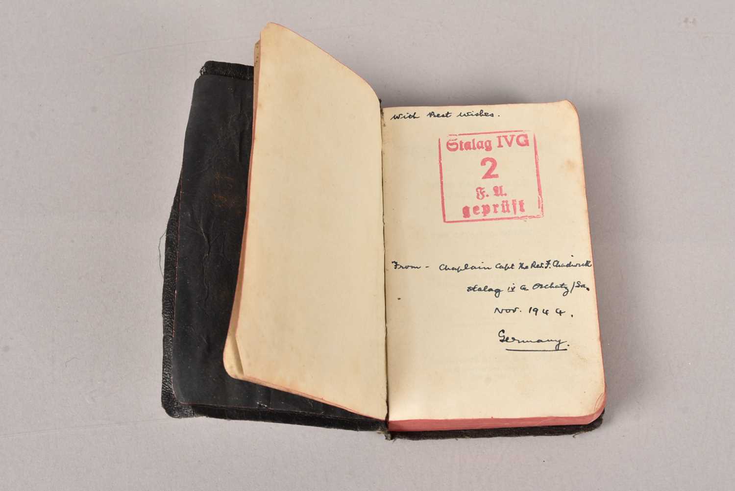 A WWII pocket bible from Stalag IV-G,