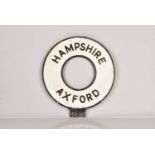 A Vintage Double Sided Finger Post Sign for 'Hampshire - Axford',