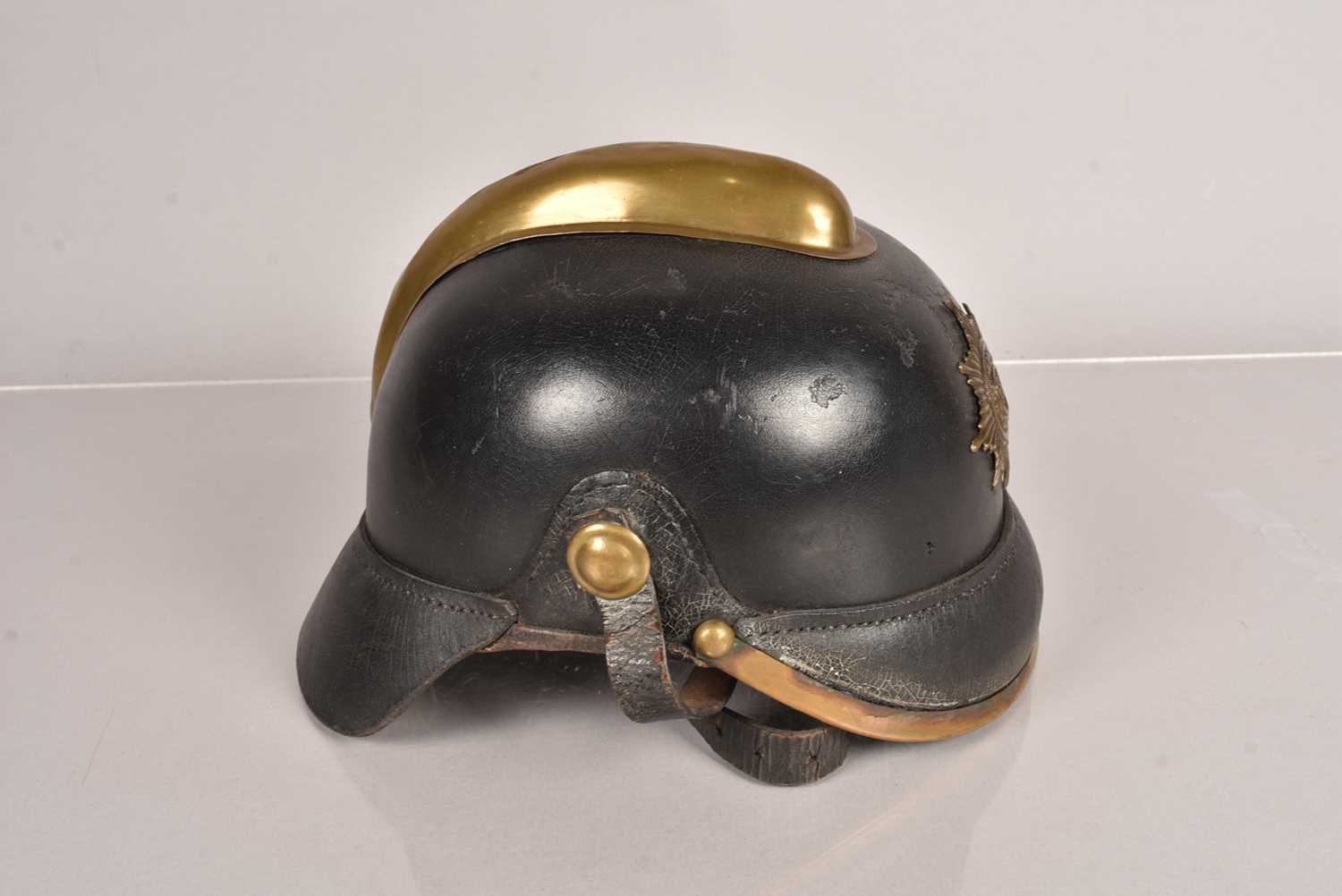A WWI period Prussian Fire Helmet, - Image 3 of 6