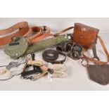 A pair of WWII Canadian 6x30 Binoculars,
