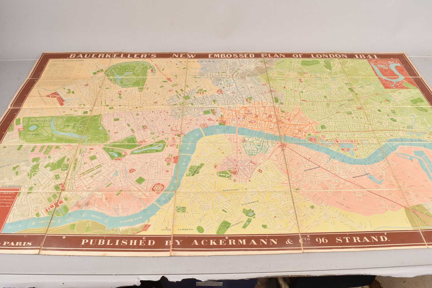 Bauerkeller's New Embossed Plan of London 1841,