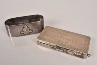 A silver Women's Royal Air Force (WRAF) compact/cigarette holder,