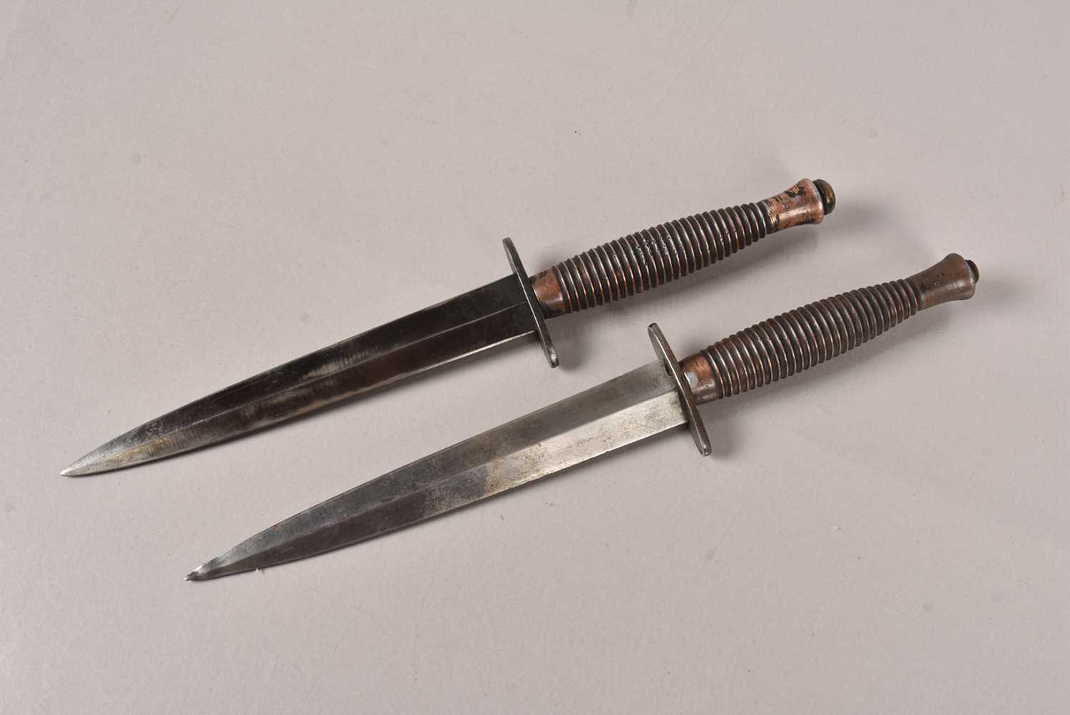 Two WWII Period Fairbairn Sykes Fighting Knives,