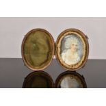 A 19th Century oval Portrait Miniature of a Middle Aged Women,