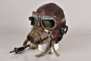 A WWII Pilot's Helmet and Accessories,
