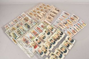 WWI Period and Later Military Themed Cigarette Card Sets (13),
