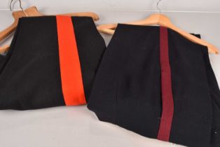 Two pairs of vintage Officer's Mess trousers,