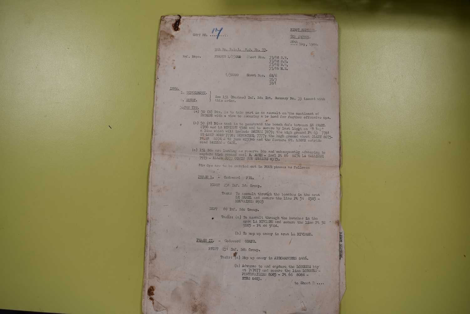 A collection of original D-Day Documents, - Image 32 of 36