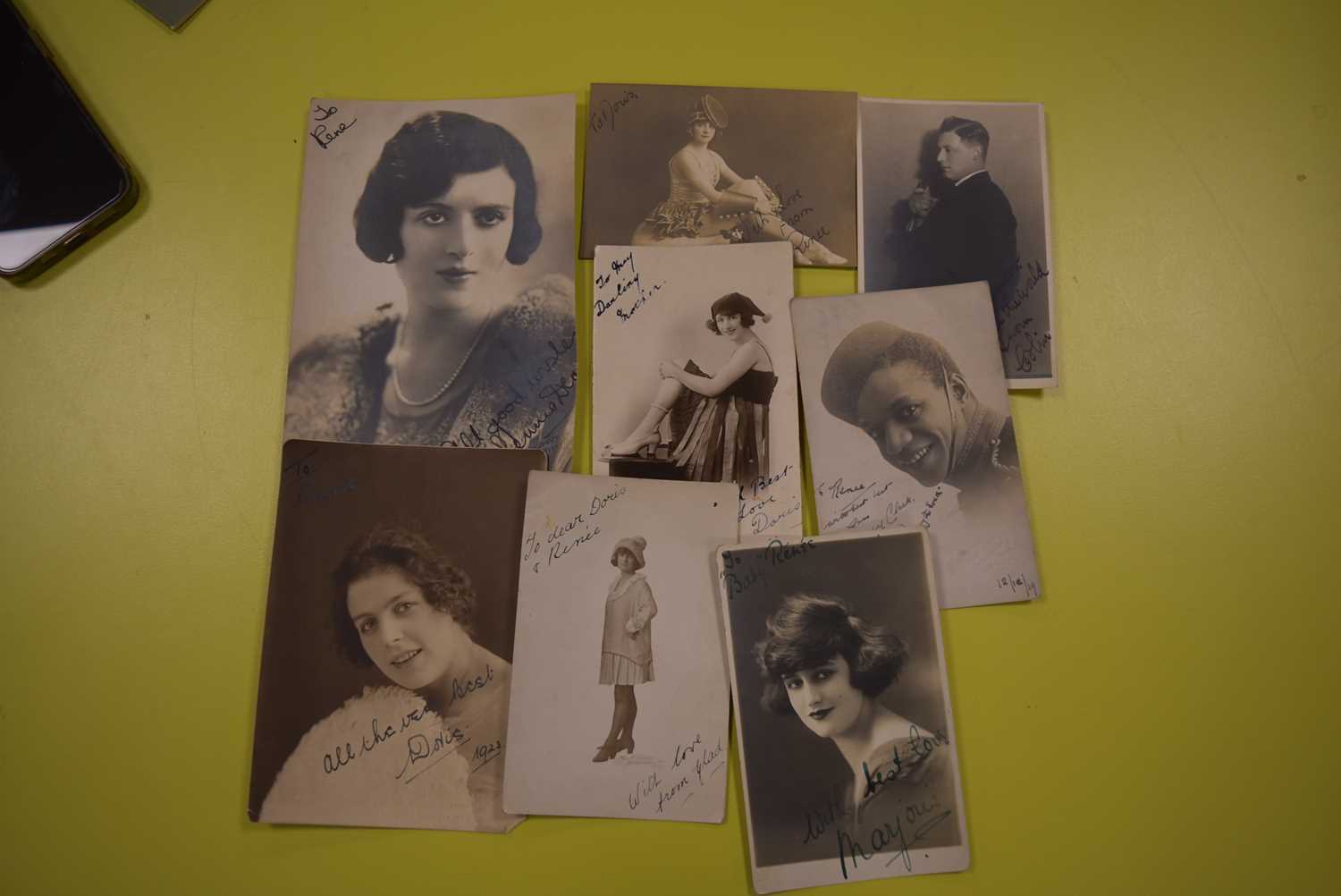 A collection of signed postcards and photographs, - Image 4 of 8