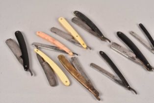 A selection of cut throat razors,