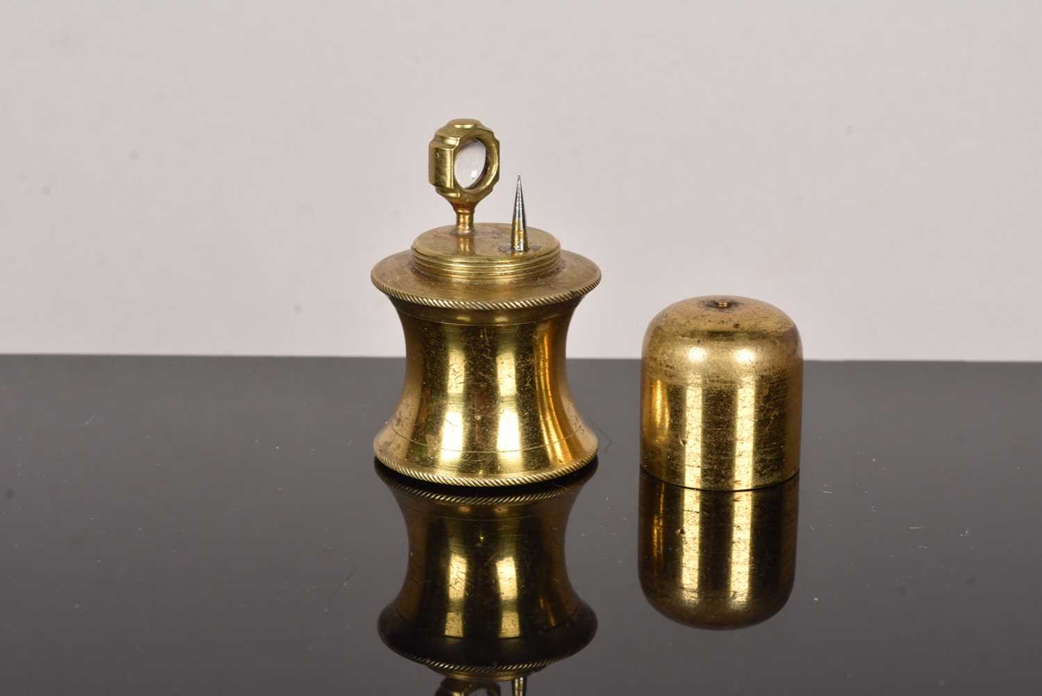 A 19th Century Brass Acorn Fleaglass,
