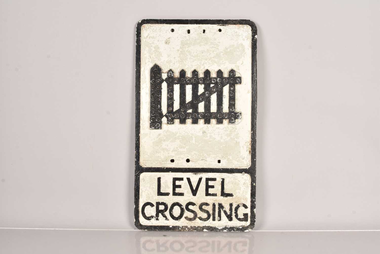 A Pre-Warboys 'Level Cross' Road sign,