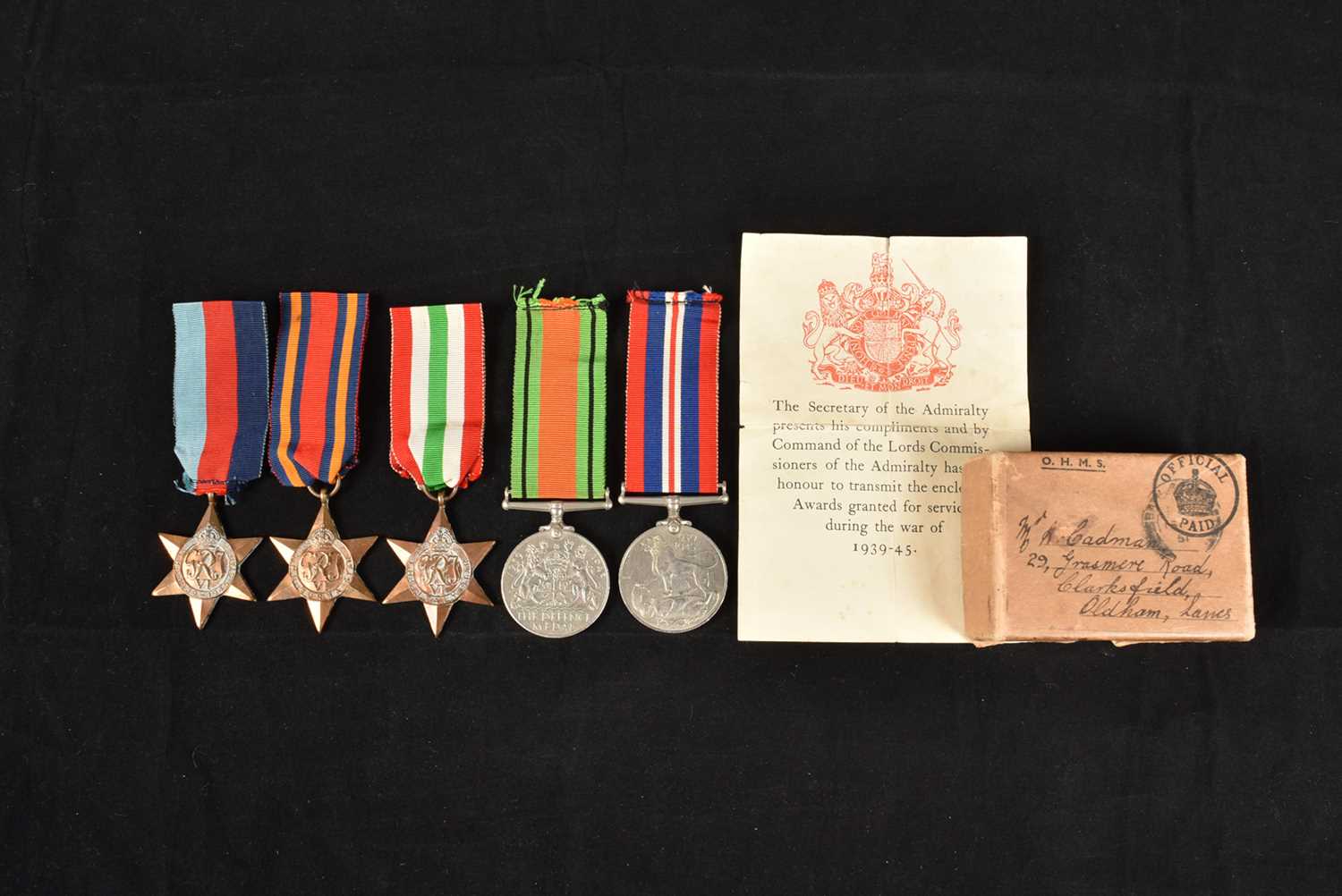 An Unattributed WWII medal group,
