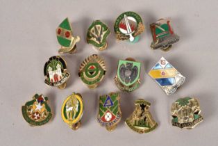 A collection of US Army Military Police badges,