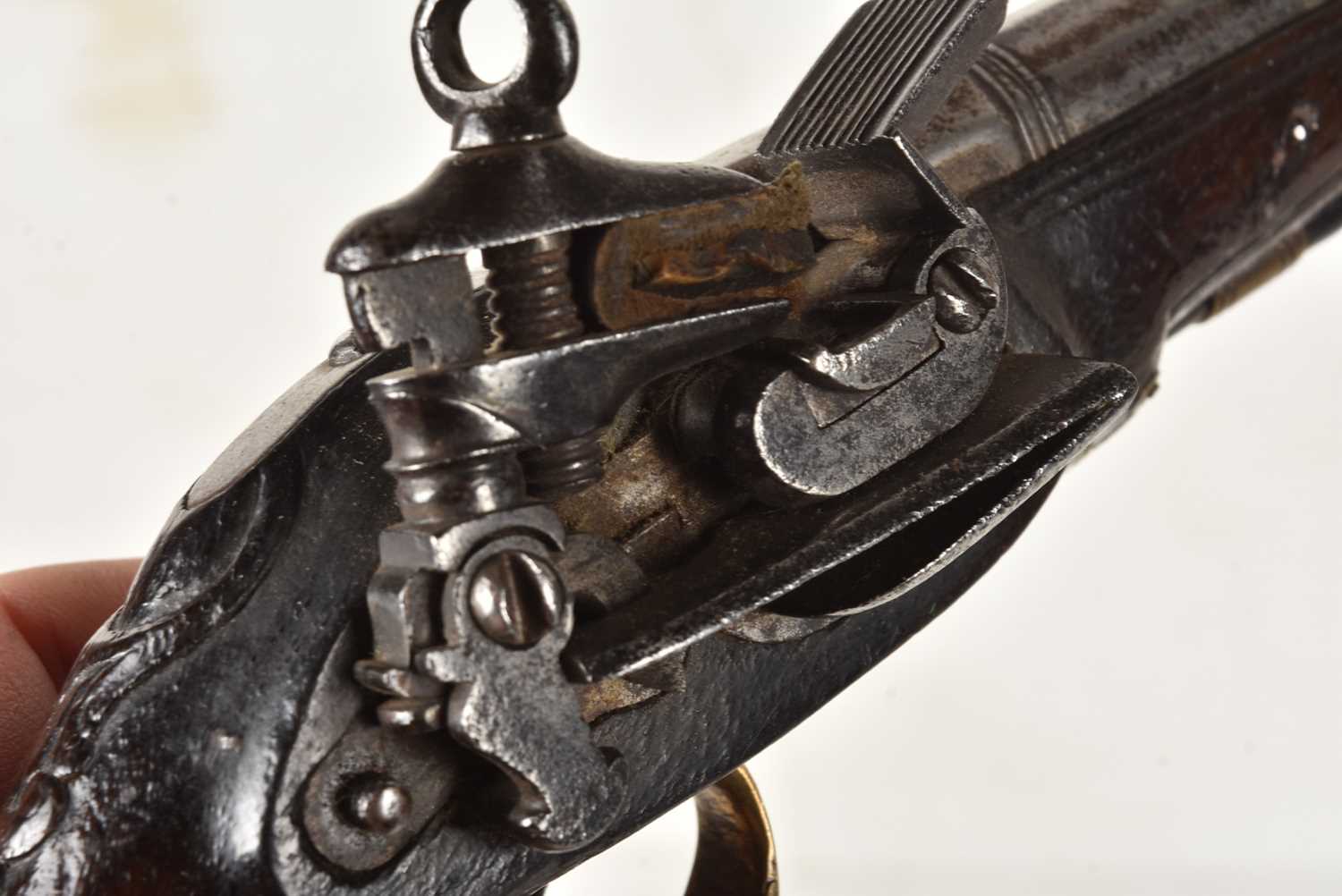 A 19th Century Flintlock boot/belt pistol, - Image 7 of 10