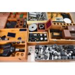 A large collection of Microscope Objectives and Accessories,