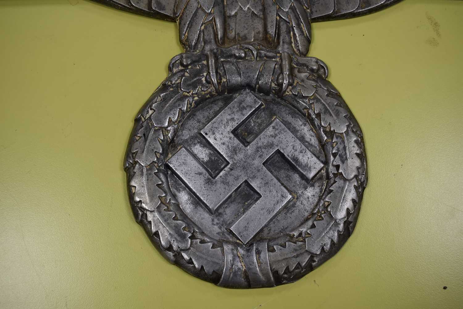A German Locomotive Alloy eagle and swastika plate, - Image 21 of 22