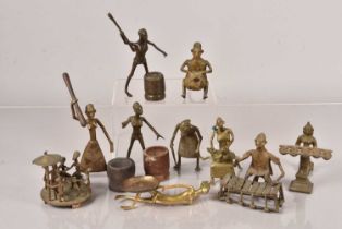 A small group of Fon style metal figures,