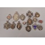 A collection of Miscellaneous silver hallmarked medallions,