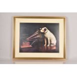 A 'His Master's Voice' print,