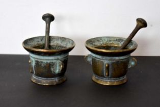 An extensive collection of reproduction Pestle and Mortars,