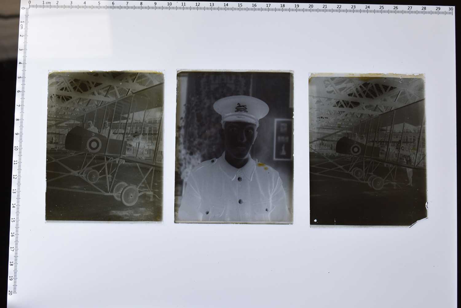 A small collection of Military and Aviation Negative glass slides,