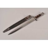 A Lee Metford 1888 Pattern bayonet and scabbard,