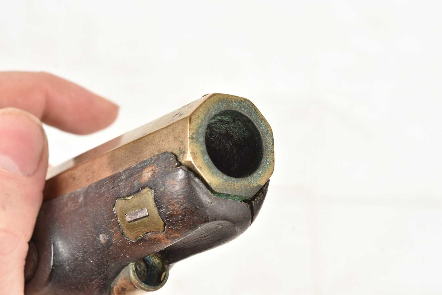 A 19th Century Wilkins of Grantham Percussion Cap Conversion pistol, - Image 6 of 9