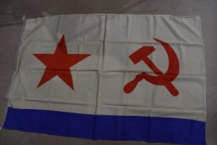 A 1980s Russian Navy flag,