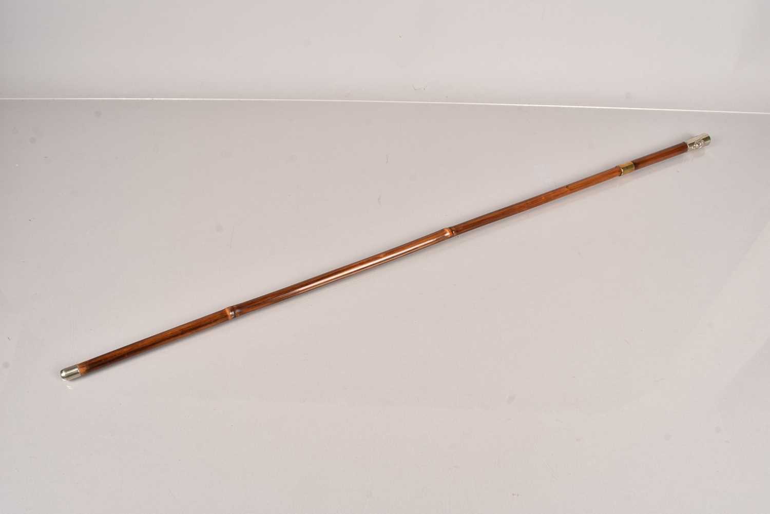 An Honourable Artillery Company (HAC) white metal topped swagger sword stick, - Image 3 of 6