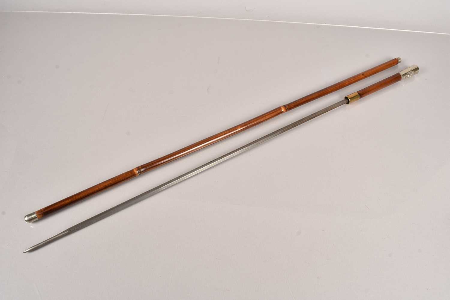 An Honourable Artillery Company (HAC) white metal topped swagger sword stick, - Image 6 of 6