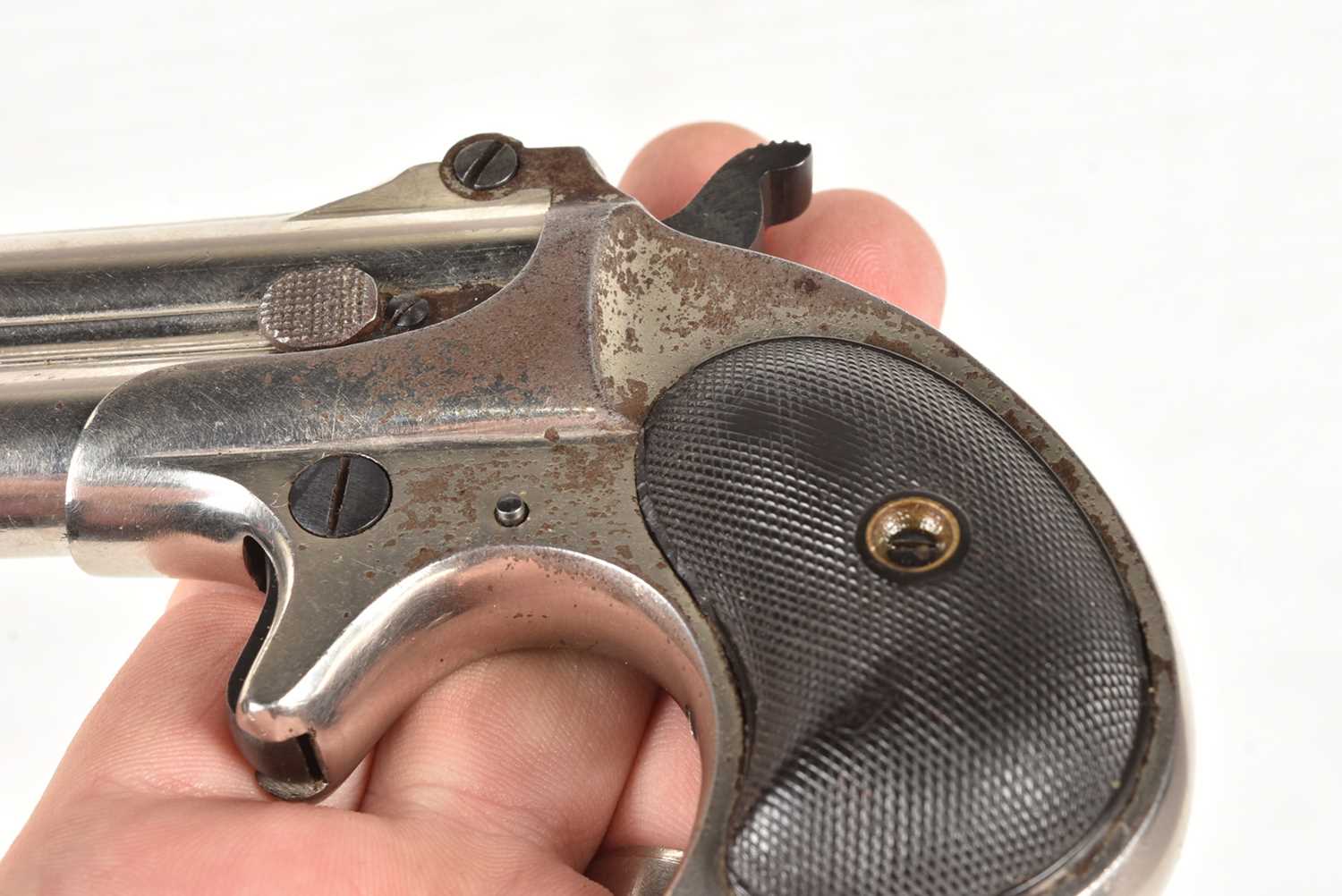 A Remington Arms Co Over-Under Vest Pistol, - Bild 7 aus 8