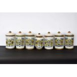 A group of seven Pharmacy Jars,