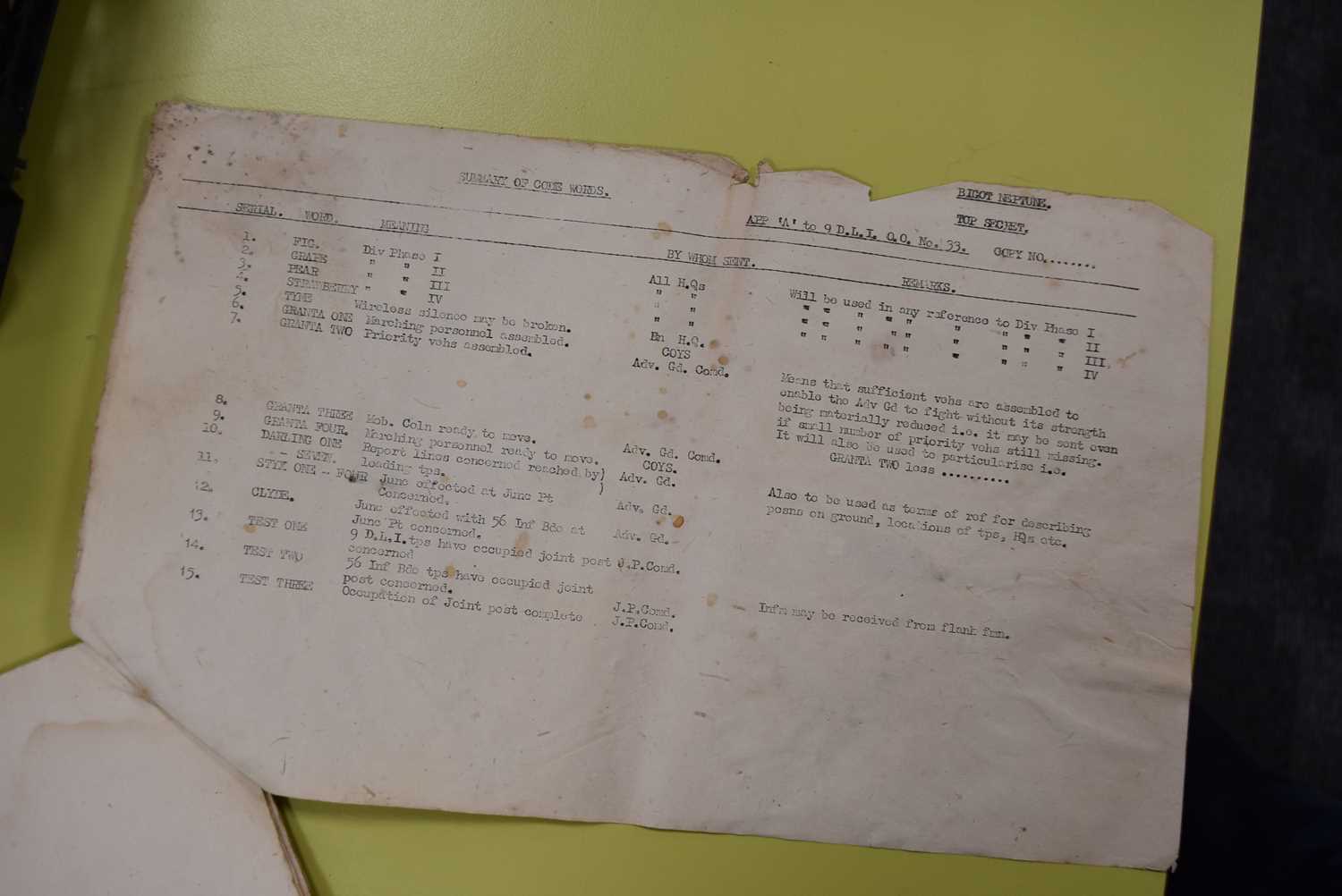A collection of original D-Day Documents, - Image 30 of 36