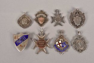 An assortment of early 20th Century silver hallmarked Cycling medals,
