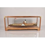 An excellent scratch built 1:48 Scale model of Paddle Steamer 'Kingswear Castle' presented in a glas
