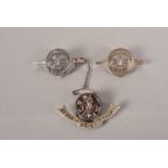 Two silver hallmarked Scouting pins/badges,