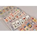 Military Medals and Regimental Standards Themed Cigarette Card Sets (9),