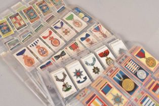 Military Medals and Regimental Standards Themed Cigarette Card Sets (9),
