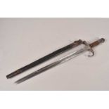 A Turkish 1890 Pattern Ottoman period bayonet and a scabbard,