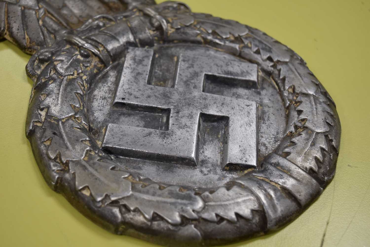 A German Locomotive Alloy eagle and swastika plate, - Image 20 of 22