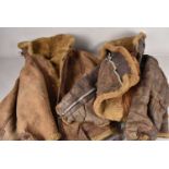 Two War Period Brown Leather Flying Jackets,