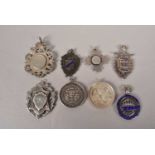 An assortment of late 19th Century silver hallmarked Cycling medals,